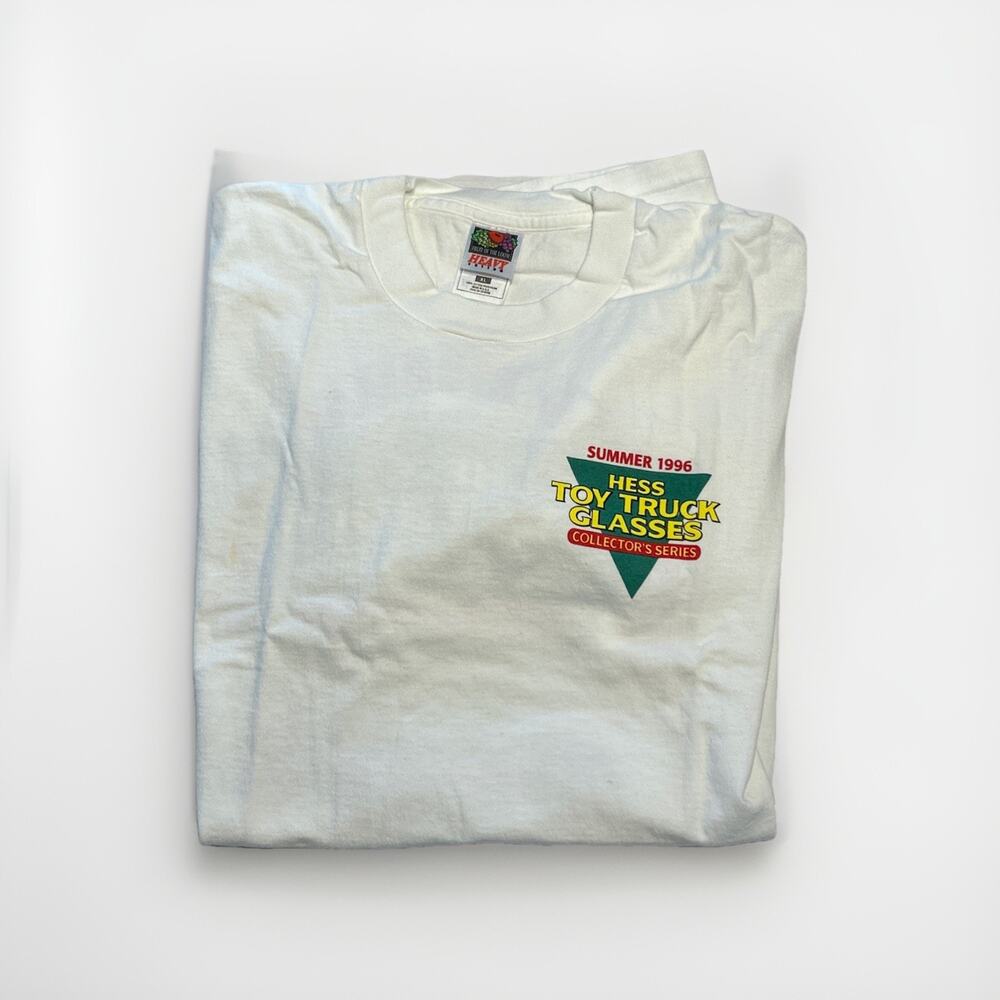 Vintage NOS Hess Toy Truck Glasses T-Shirt 1996 L
